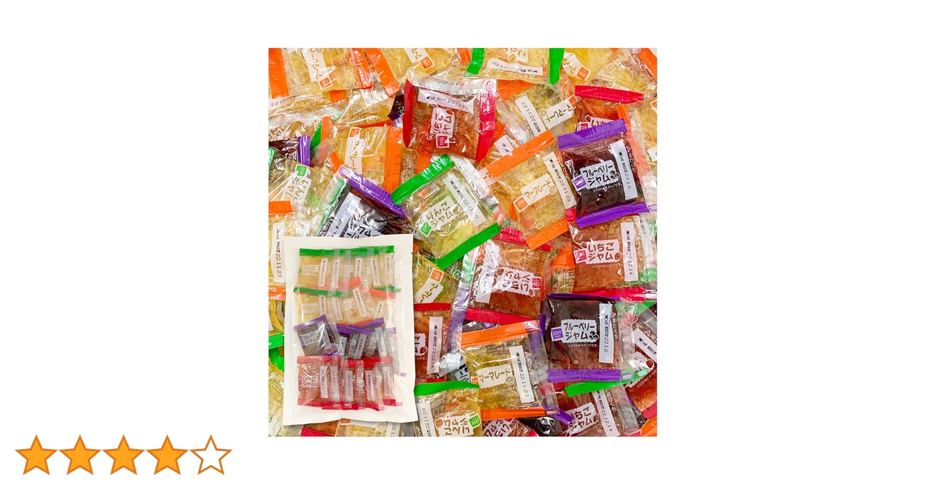 ジャム様 Amazon.co.jp: Assorted Jam, 4 Types, 20 Bags, Individual Packaging